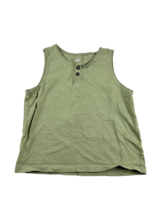 H&M Green Henley Tank Size 2-4Y