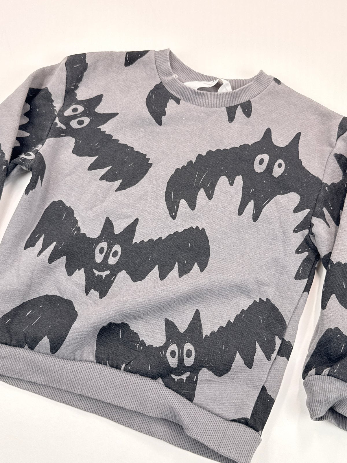 H&M Gray Bat Print Sweatsuit Size 2-4Y