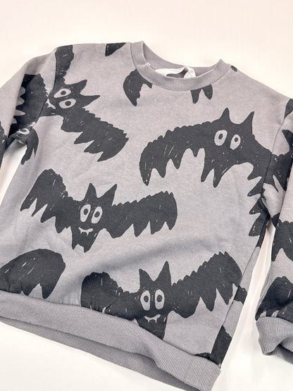 H&M Gray Bat Print Sweatsuit Size 2-4Y