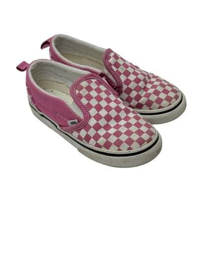 Vans Pink Checkerboard Slip-On Toddler 10