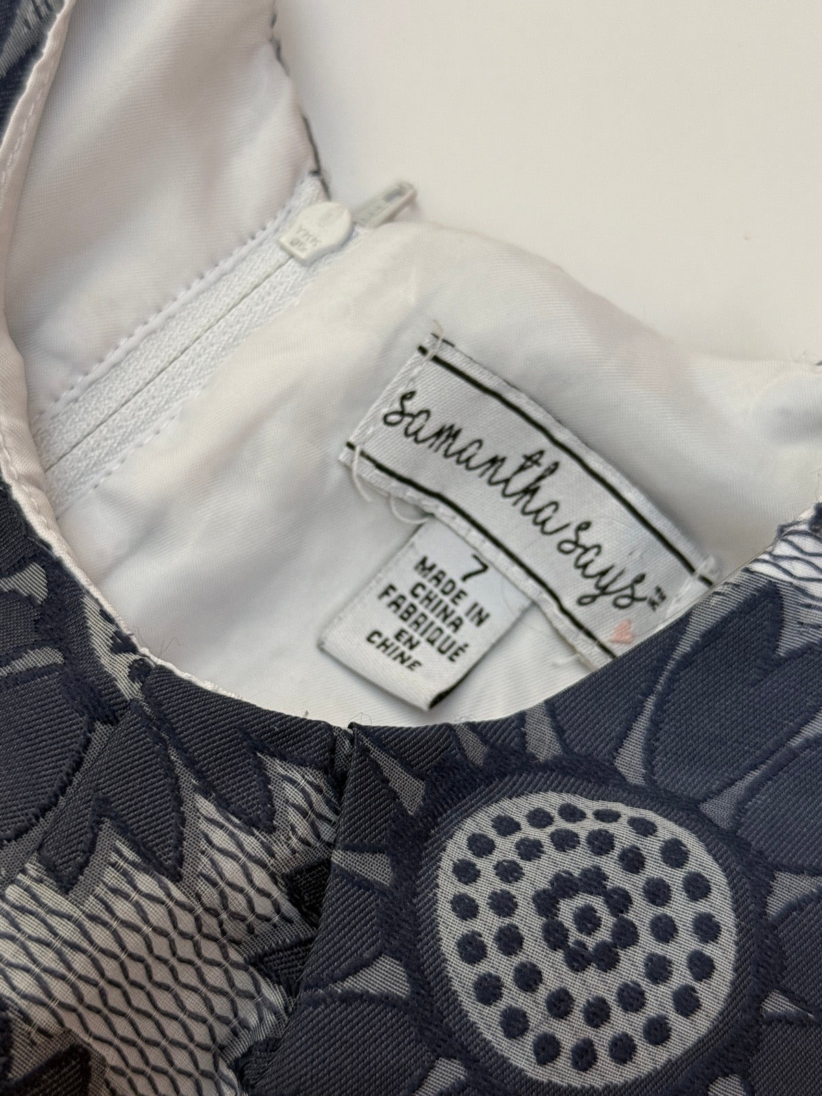 Samantha Says Navy Floral Dress Size 7