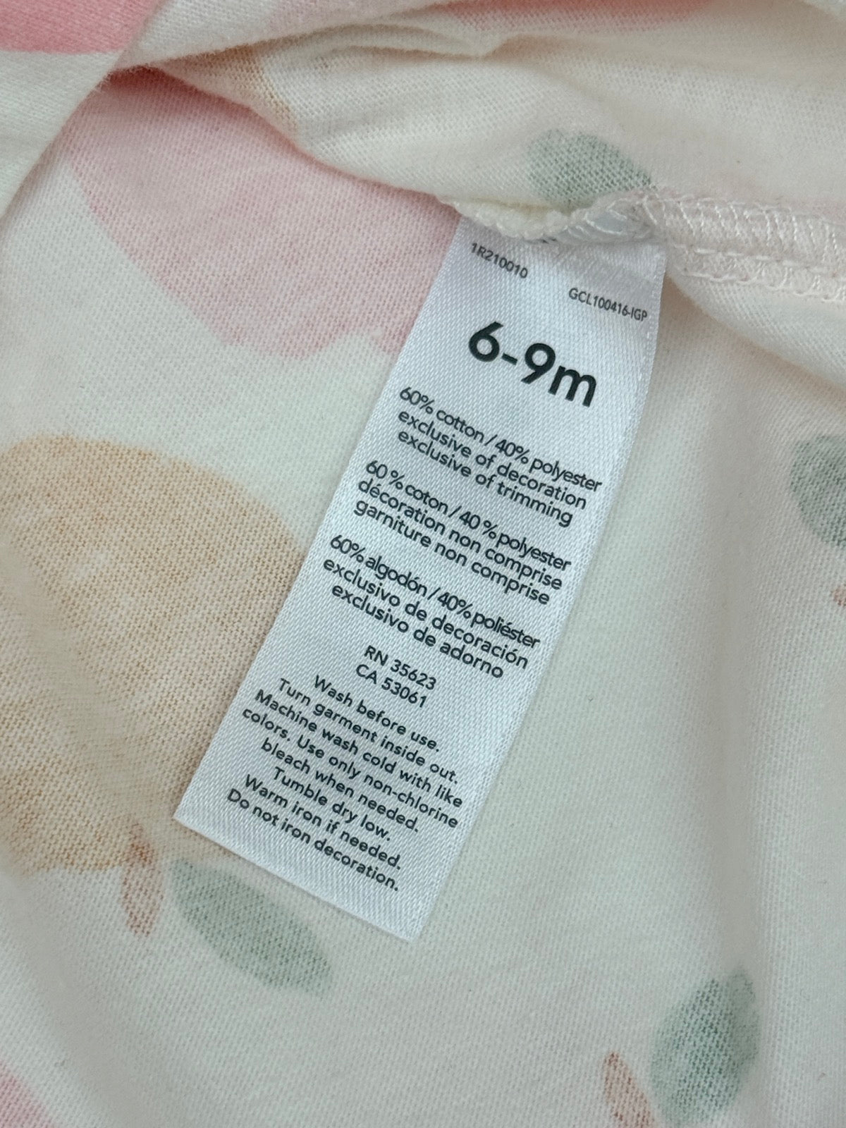 Carter's Child of Mine Apple Print Top 6-9M