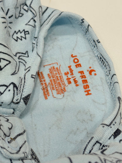Joe Fresh Dinosaur Footed Sleeper 3-6m