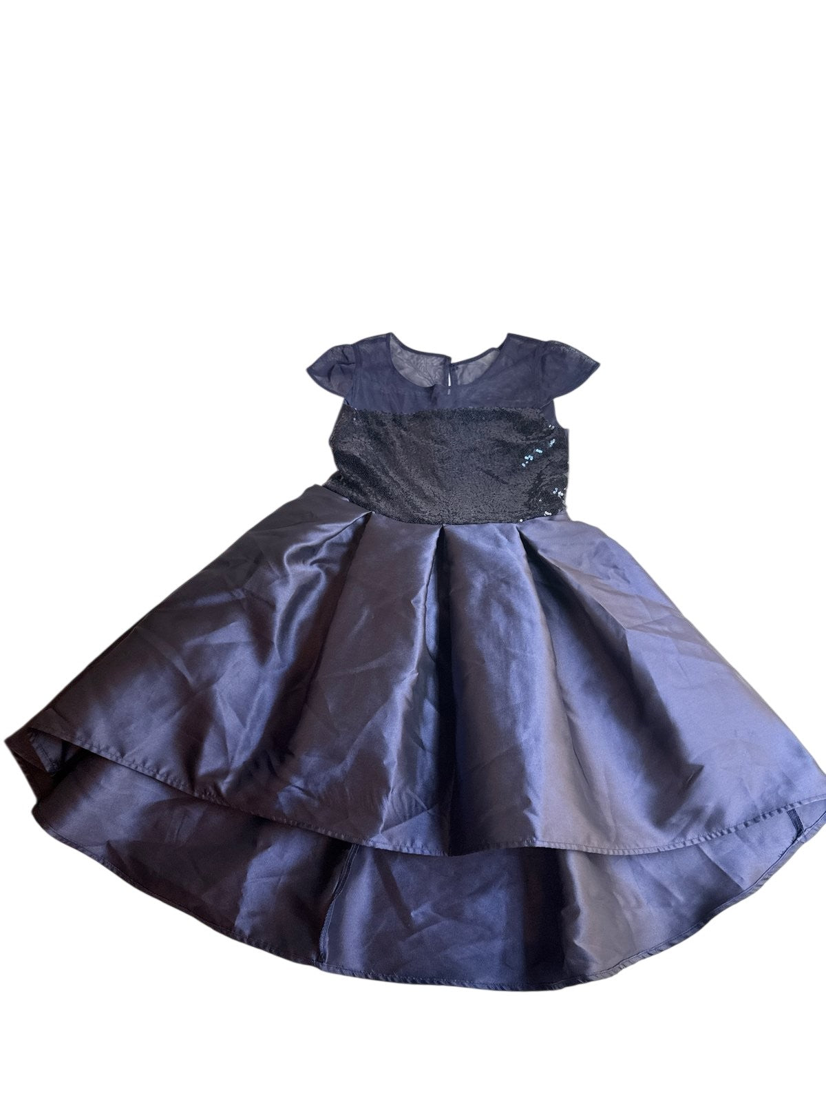 btween Navy Sequin Hi-Low Dress Size 10