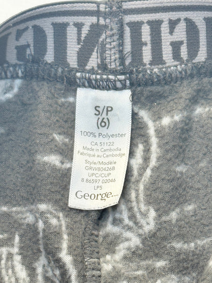 George Wolf Print Fleece Pajama Size 6