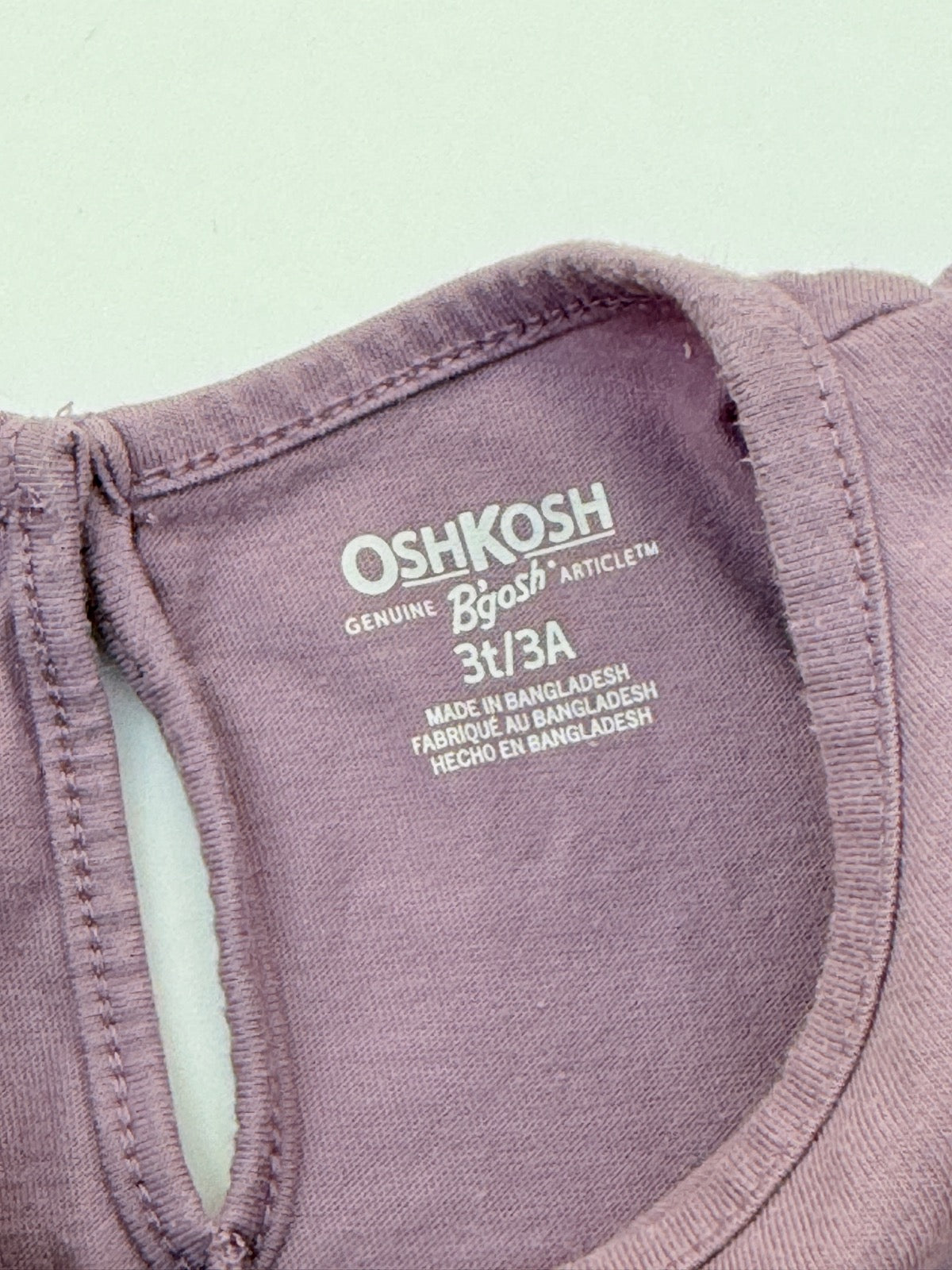 OshKosh B'gosh Lavender Peplum Eyelet Top 3T