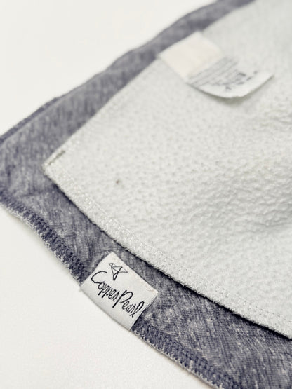 Copper Pearl Gray Blue Bandana Bibs OS