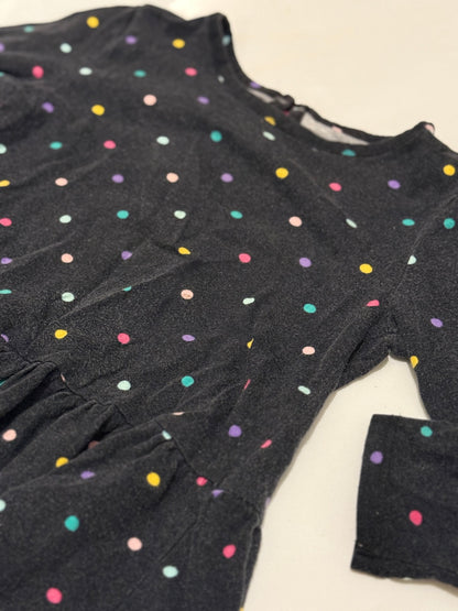George Multicolor Polka Dot Peplum Dress 3T