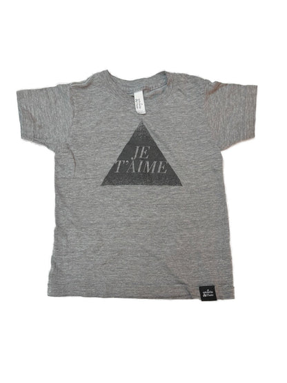 Whistle & Flute Je T'Aime Gray T-Shirt Size 4