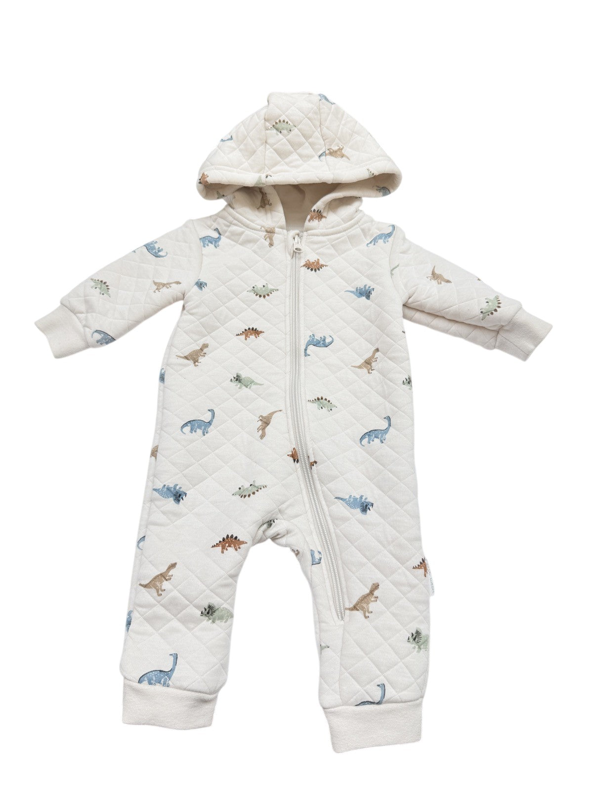 H&M Quilted Dinosaur Hooded Pram Suit 3/6M