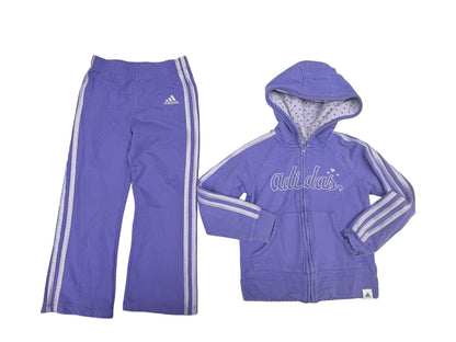 Adidas Purple Hoodie Joggers Set 4T