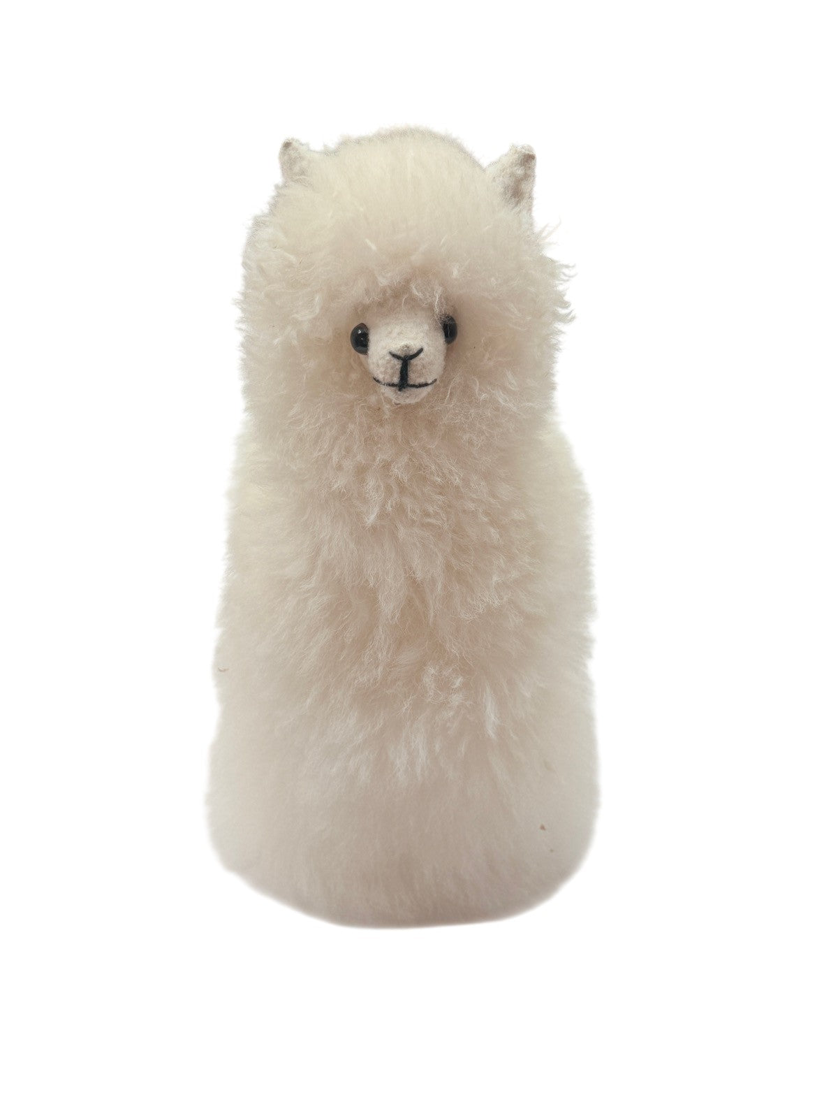 Soft Real Alpaca Fur White Fluffy Llama Stuffed Animal