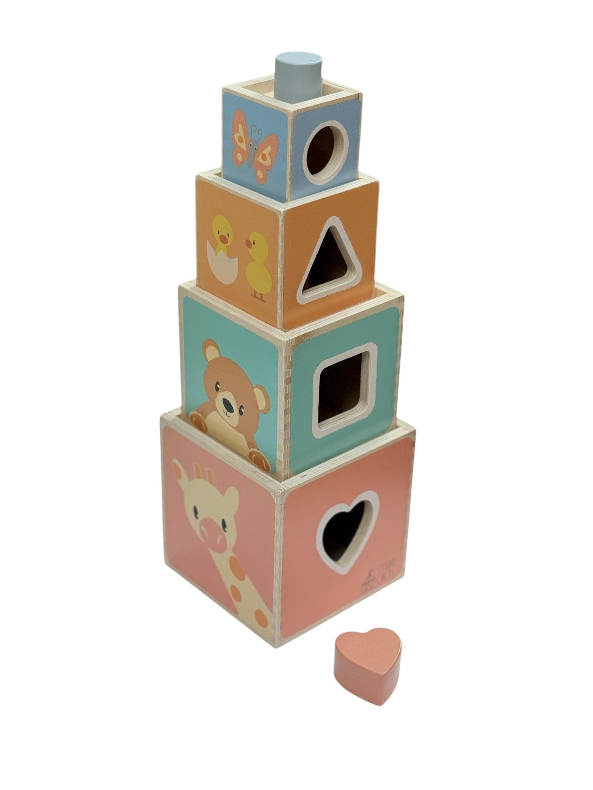 Studio Circus Wooden Stacking Cubes Shape Sorter