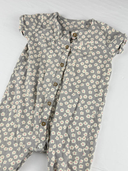 NEXT baby Gray Floral Romper