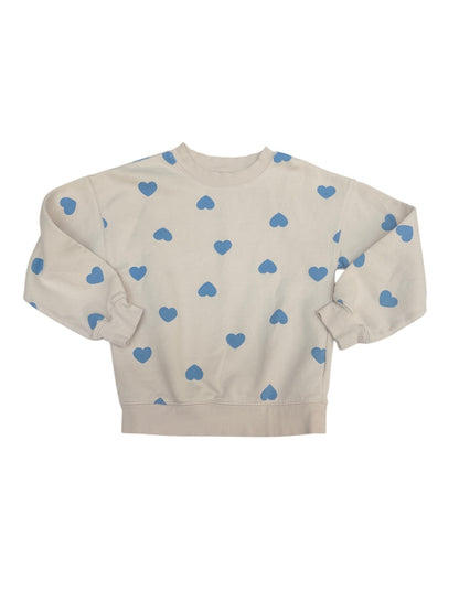 H&M Heart Print Sweatshirt Size 6-8