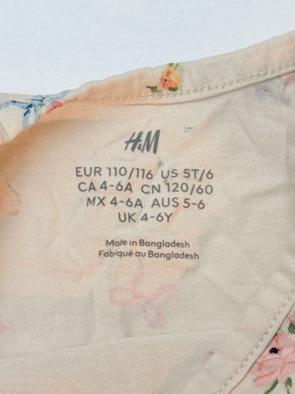 H&M Floral Butterfly Tank Dress Size 5T/6