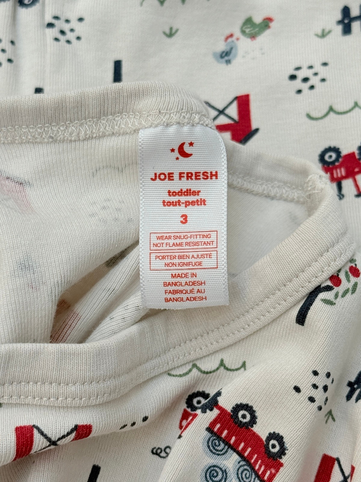 Joe Fresh Farm Print Pajama Set Size 3T