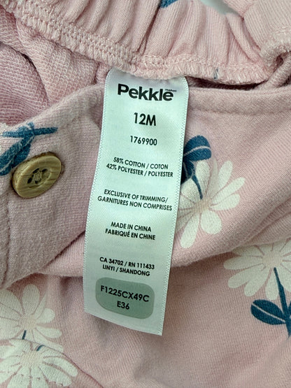 Pekkle Pink Floral Romper 12M