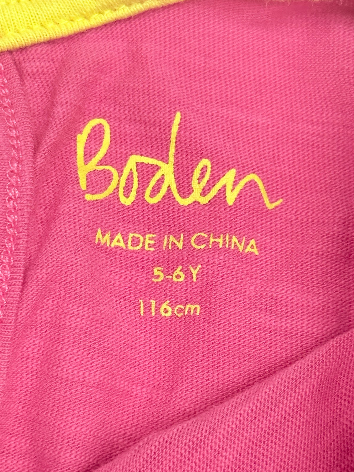 Boden Pink Heart Long Sleeve T-Shirt 5-6Y