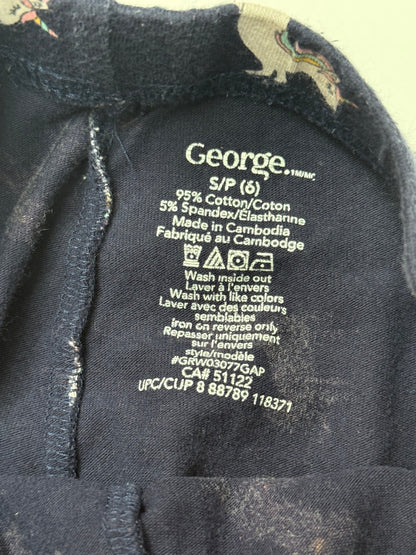 George Unicorn Print Leggings Size 6