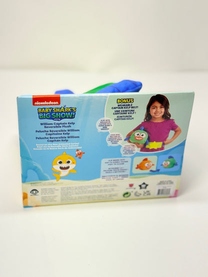 Peluche réversible Nickelodeaon Baby Shark William Captain Kelp