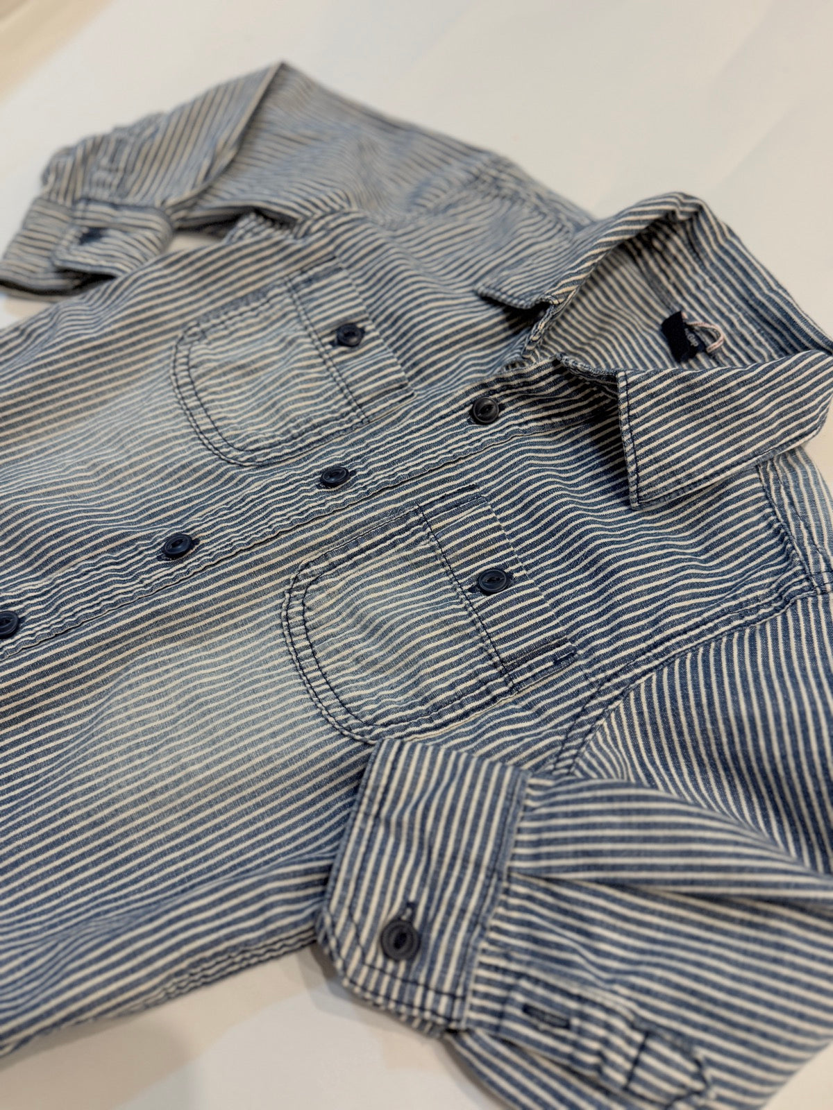 Baby Gap Blue Stripe Button Shirt 2T