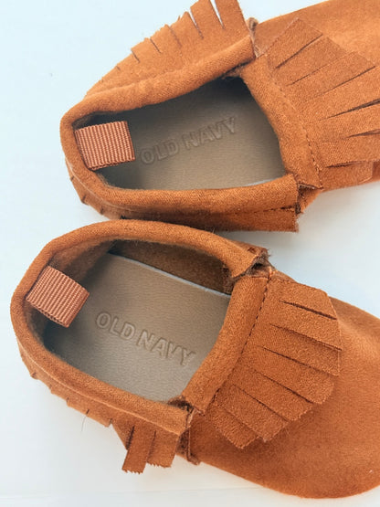 Old Navy Cognac Moc Boot Moccasins 6-12M