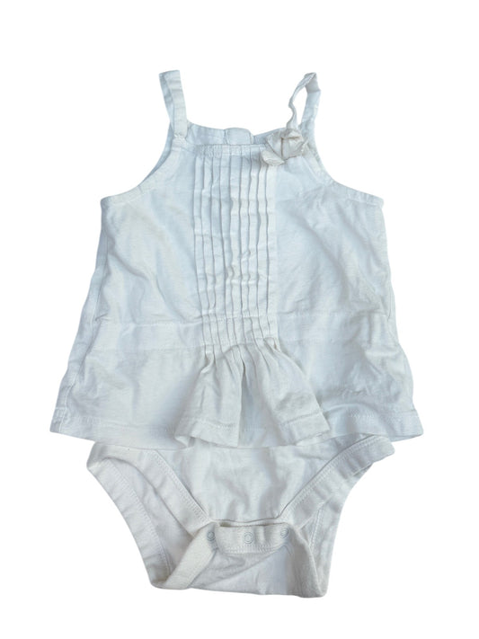 Baby Gap White Pintuck Bodysuit 12-18M