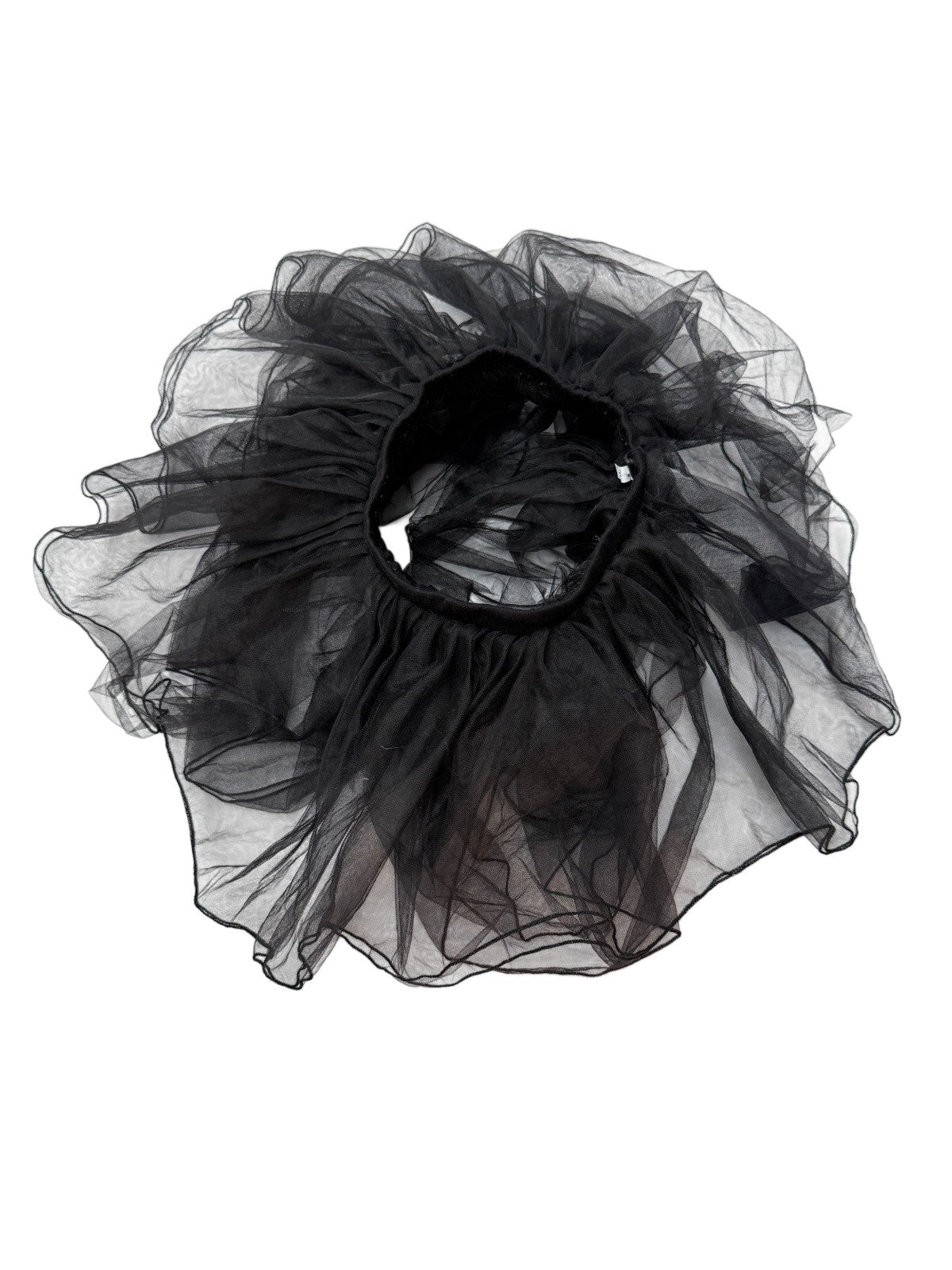 Black Tulle Ruffle Costume Collar Size 5-7Y
