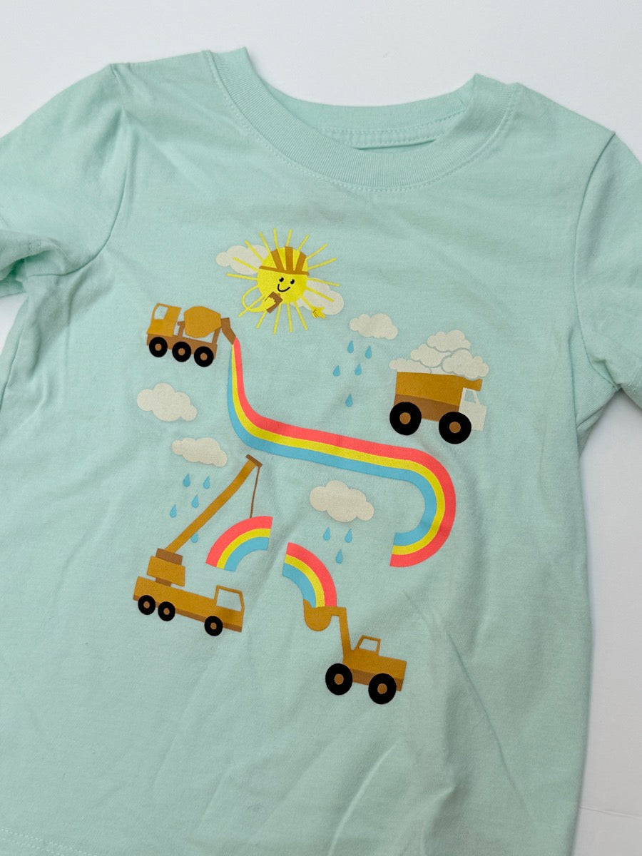 Cat & Jack Mint Rainbow Truck T-Shirt 2T