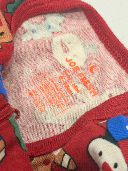 Joe Fresh Christmas Footed Sleeper 6-12m