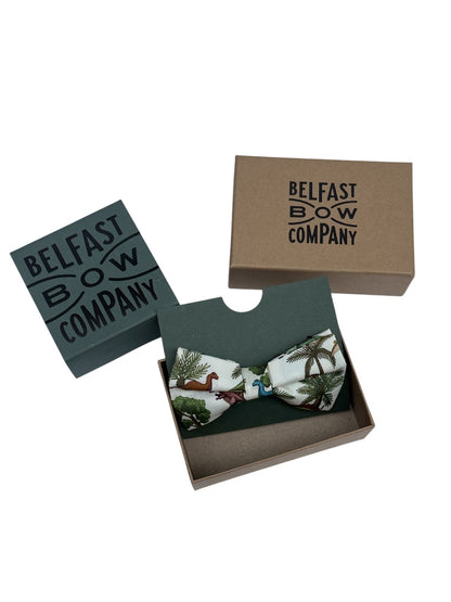 Belfast Bow Company Dinosaur Palm Tree Bow Tie