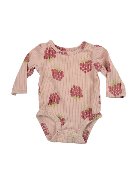 Carter's Raspberry Print Ribbed Bodysuit Newborn