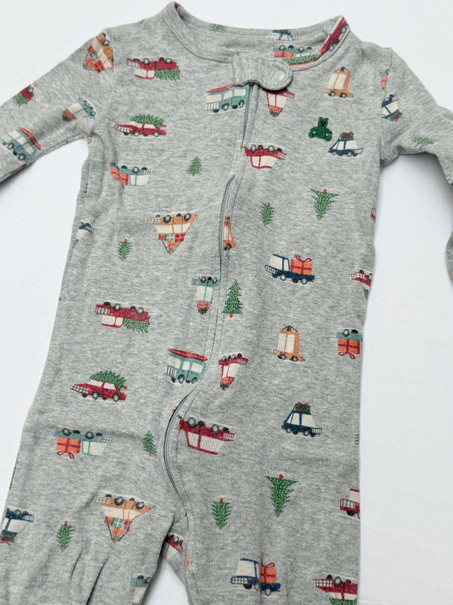 Baby Gap Truck Print Footed Sleeper 12-18M