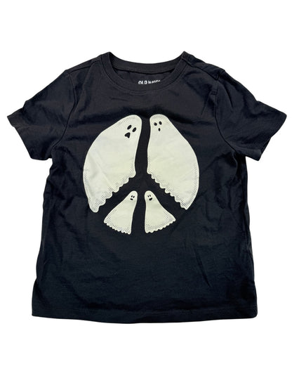 Old Navy Ghost Peace Sign T-Shirt Size 4T