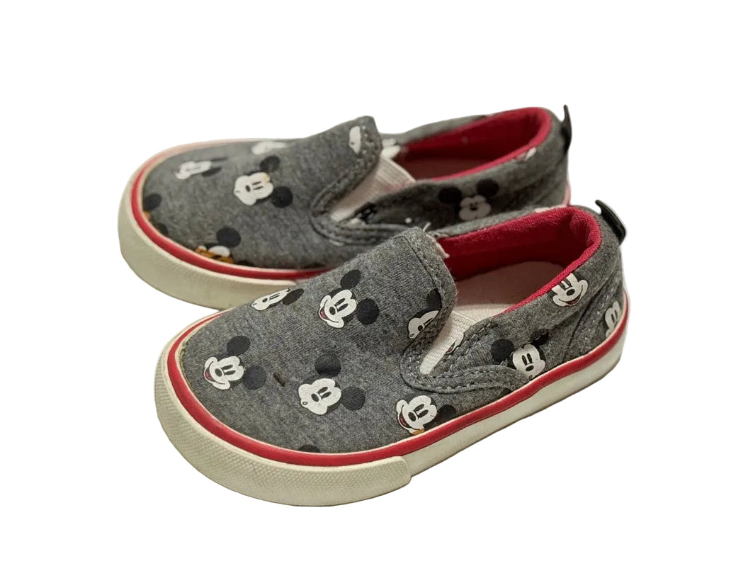 Gap Mickey Mouse Gray Slip-On Sneakers Size 5