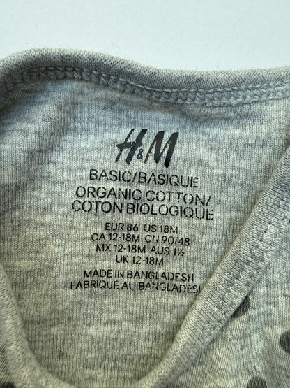 H&M Basic Polka Dot Bodysuit 18M