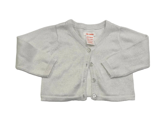Joe Fresh Silver Shimmer Cardigan 6-12m