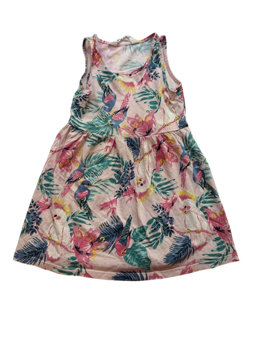 H&M Tropical Bird Print Dress 2-4Y