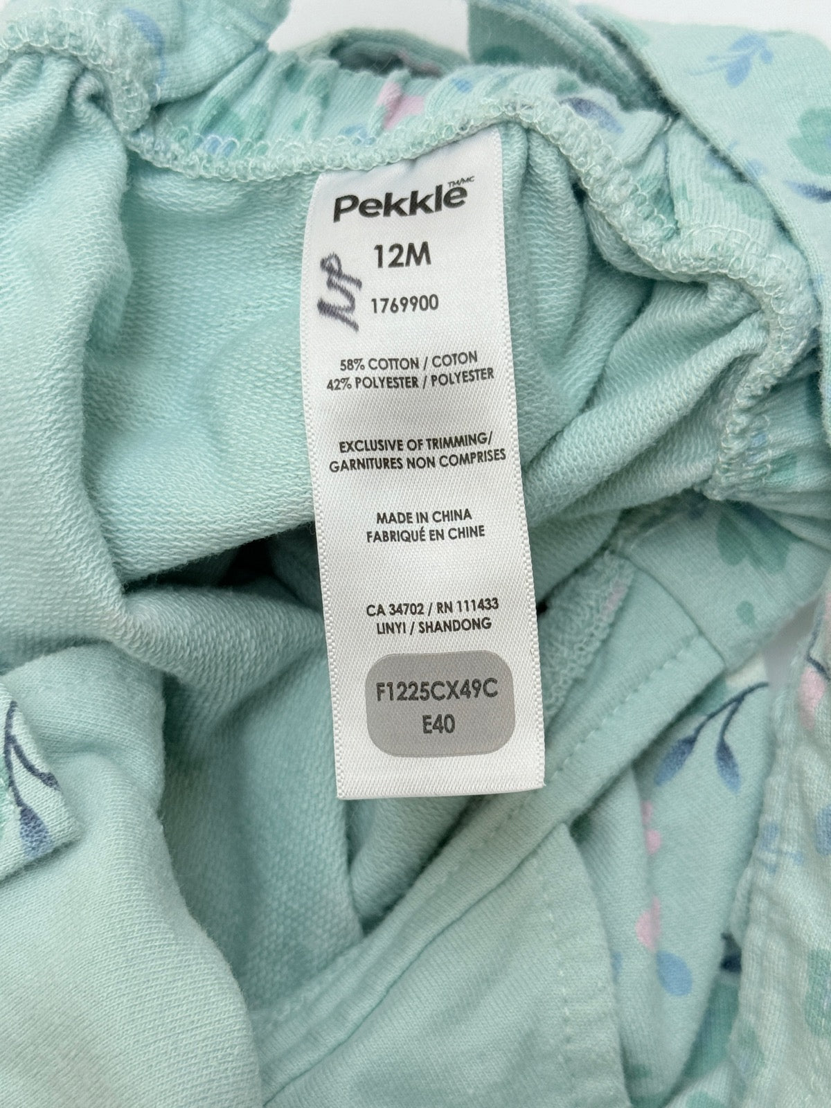 Pekkle Floral Overall Dress 12M