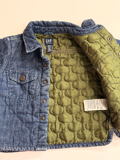 Gap Denim Quilted Jacket 12-18M