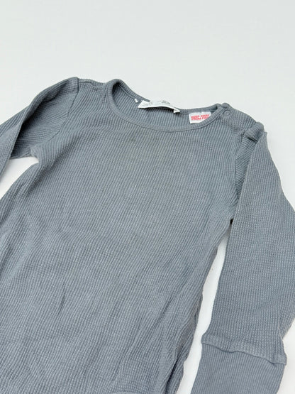 Zara Gray Waffle Knit Bodysuit 12-18 Months