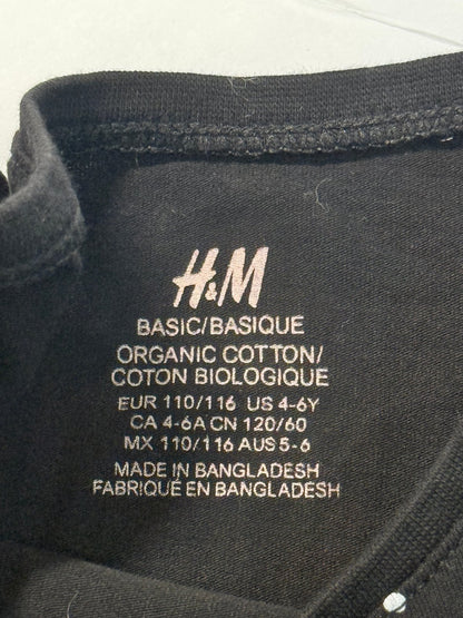 H&M Black Polka Dot Top 4-6Y