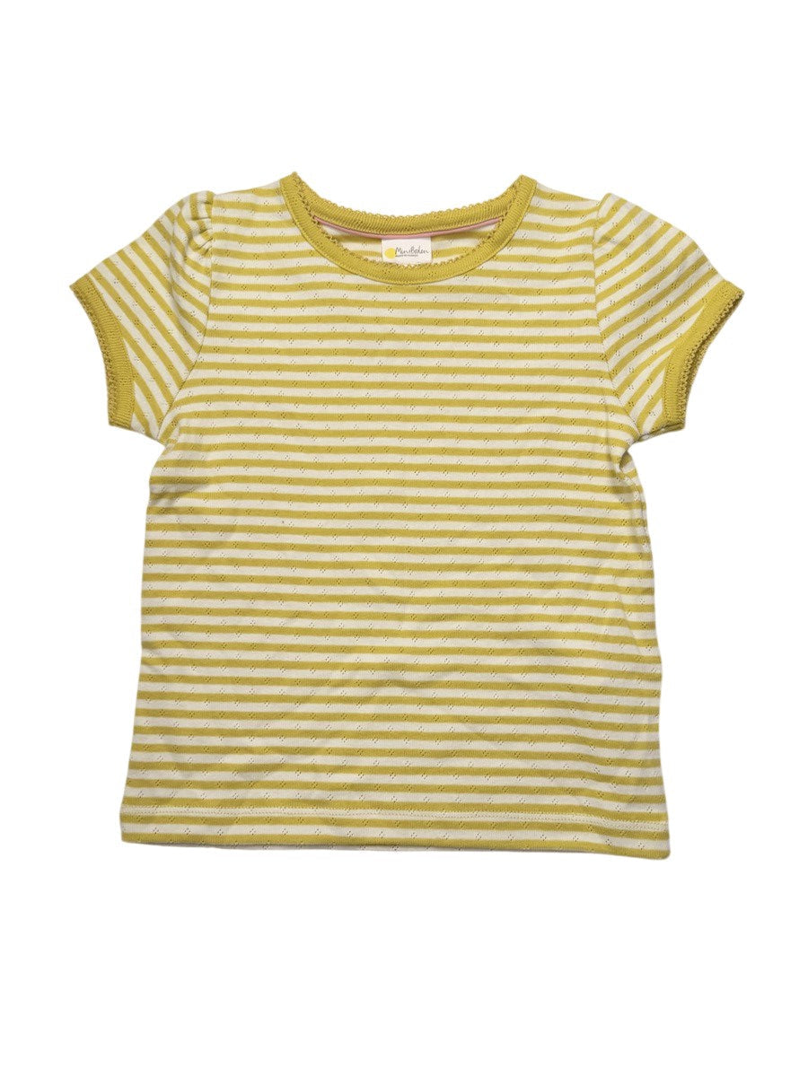Mini Boden Yellow Stripe T-Shirt 4-5Y