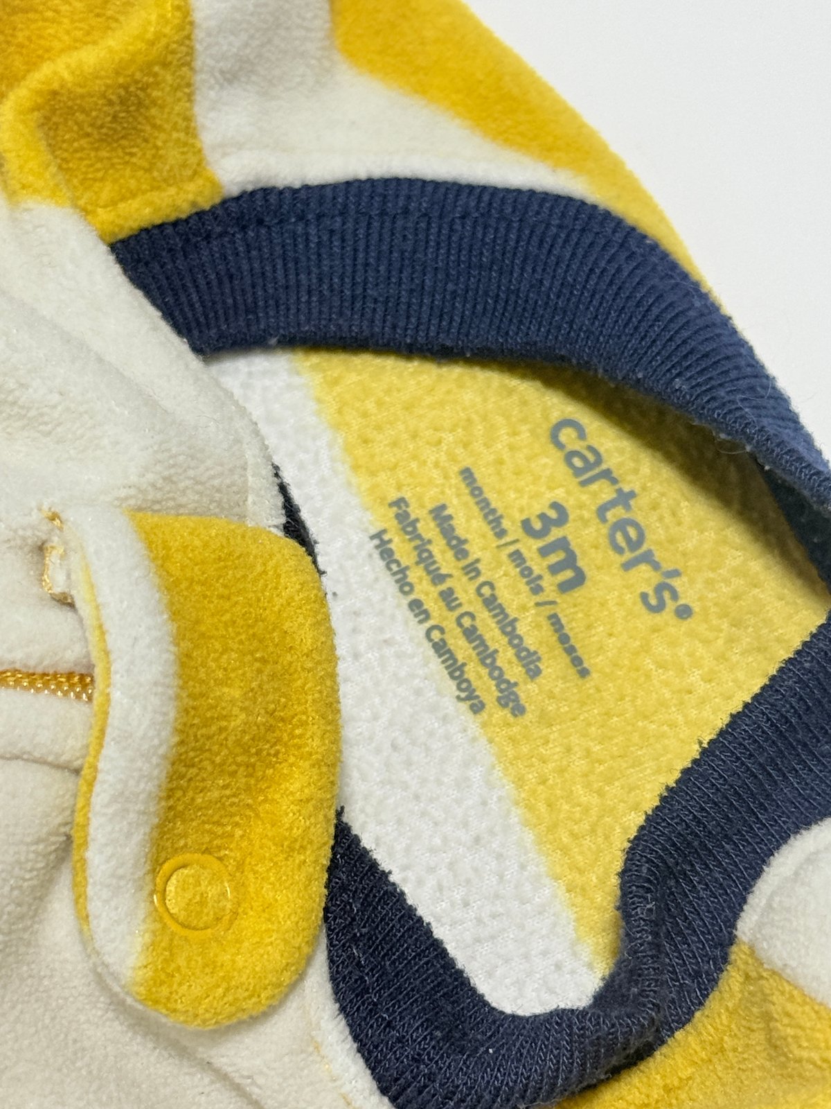 Carter's Striped Bear Fishing Fleece Sleeper 3M