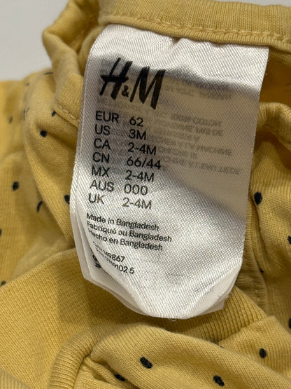 H&M Dotted Snap Romper 3M