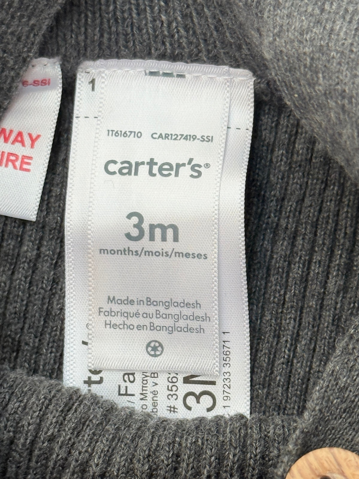 Carter's Ribbed Suspender Overalls 3M
