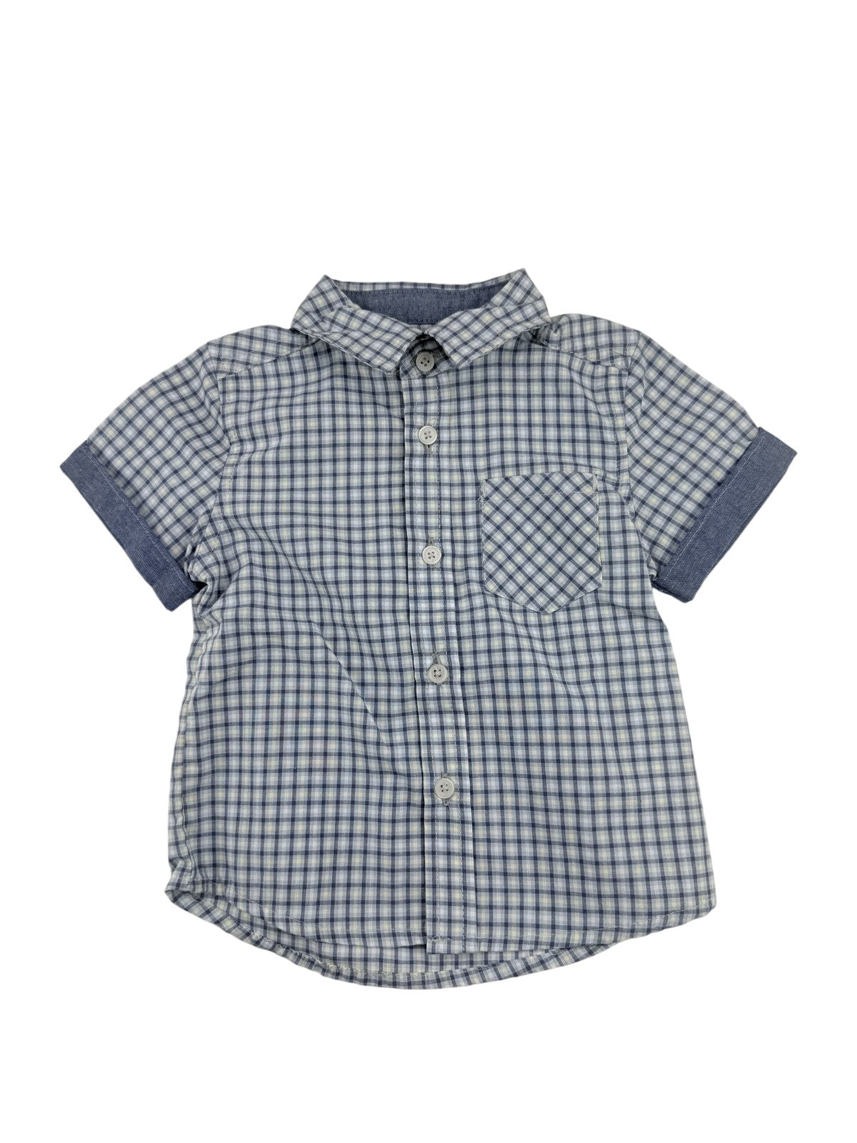 Ben Sherman Plaid Shirt and Khaki Pants Set 12m