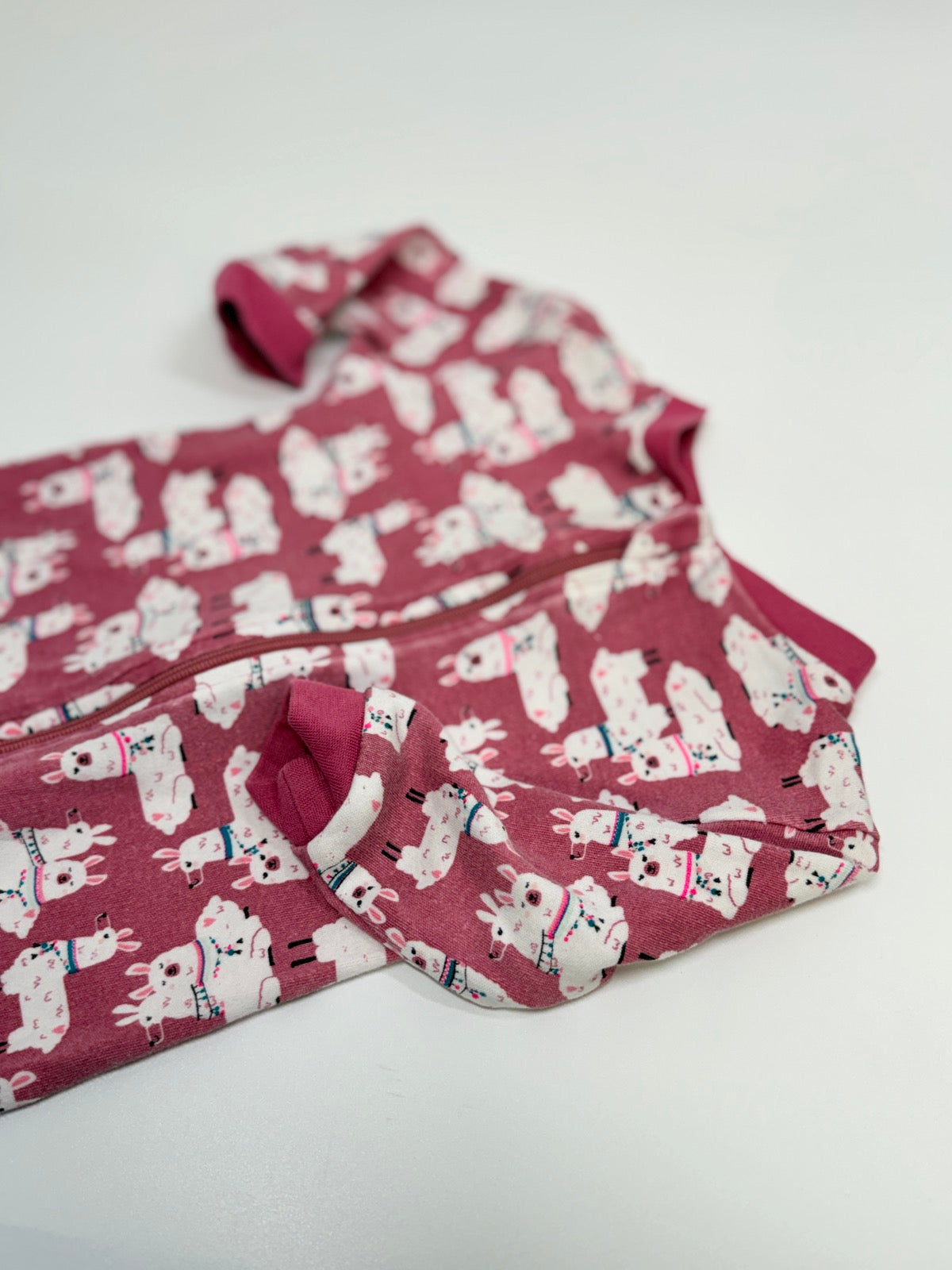 George Baby Pink Llama Footed Sleeper 3-6M