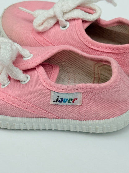 Javer Pink Canvas Sneakers Size 22